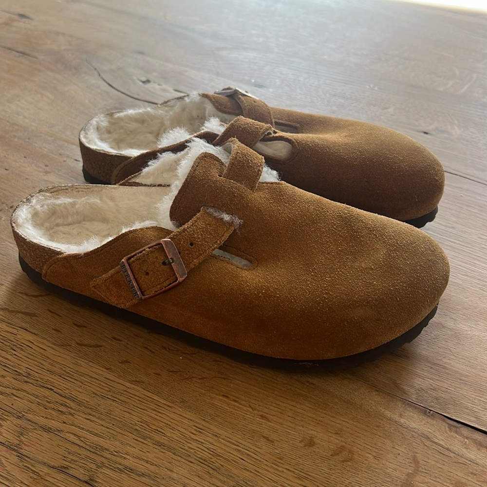 Birkenstock Boston clog with Sherpa lining